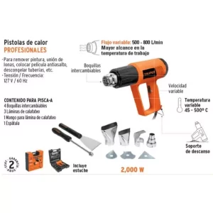 PISTOLA DE CALOR TRUPER 2000 WATTS, 16432