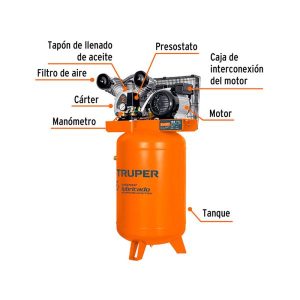 COMPRESOR DE BANDA TRUPER 120LT, 19358