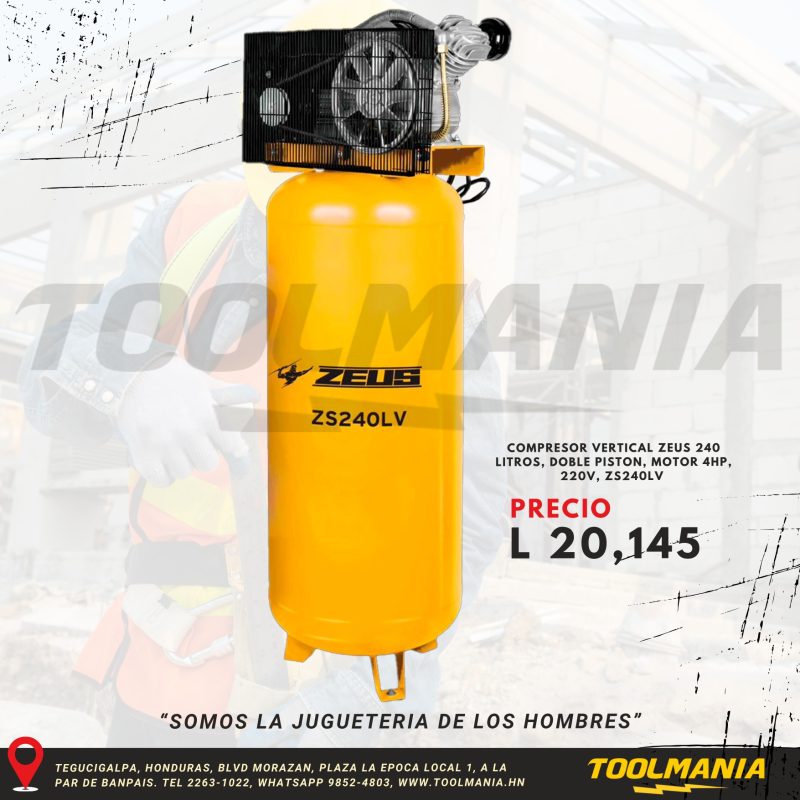 COMPRESOR ZEUS 240LT - 220V - ZS240L