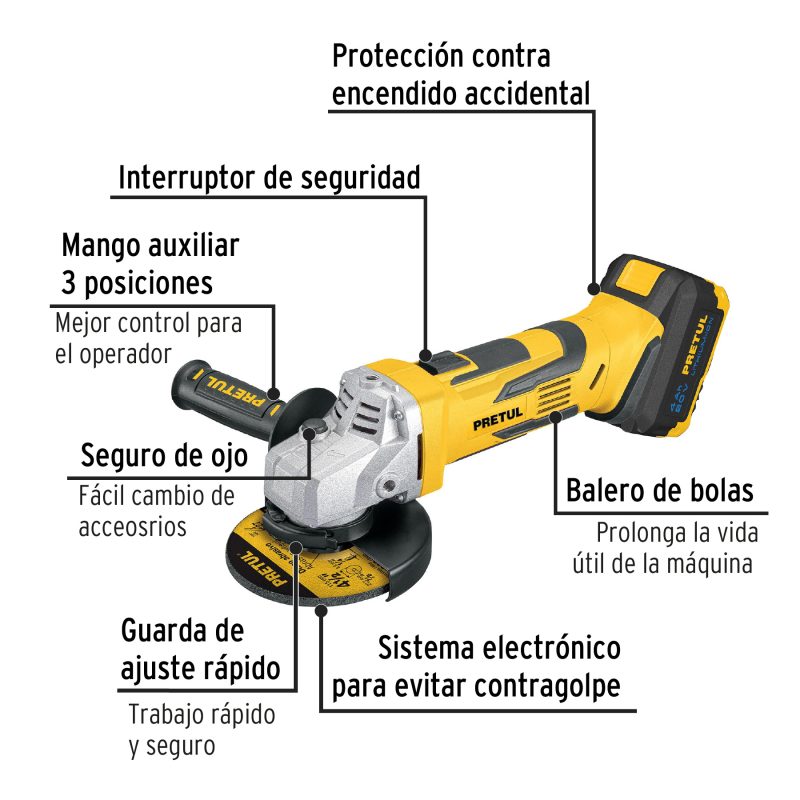 PULIDORA INALAMBRICA PRETUL 20V- 28267