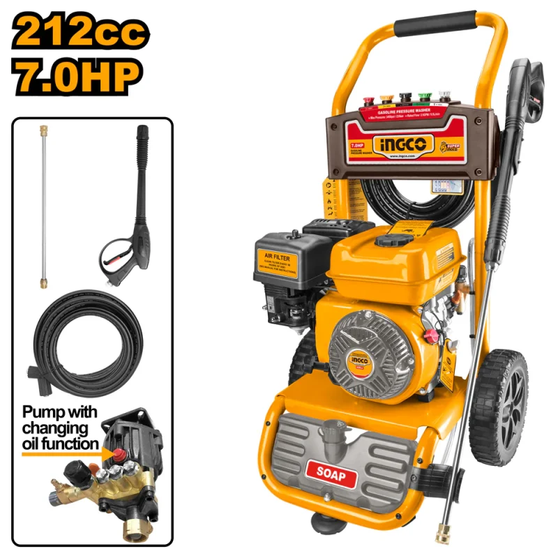 HIDROLAVADORA DE GASOLINA INGCO 3450 PSI, GHPW2103