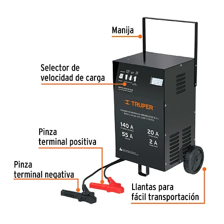 CARGADOR DE BATERIA TRUPER 140 AH, 13028