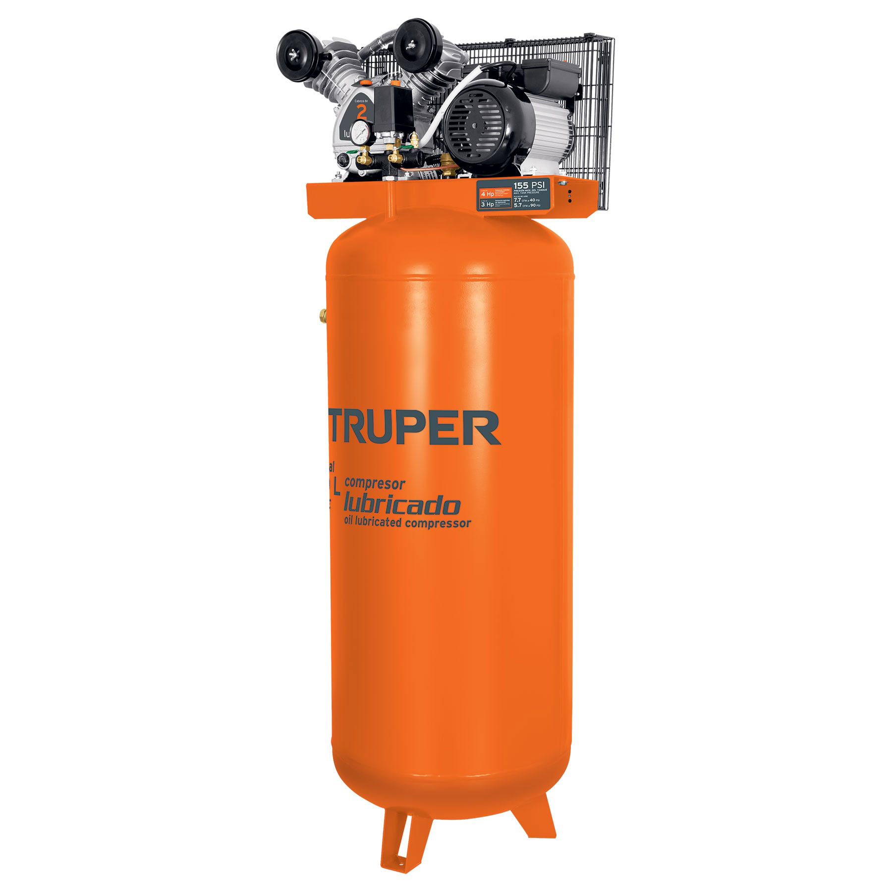 COMPRESOR LUBRICADO TRUPER 240 LITROS/220V 4HP, 19366