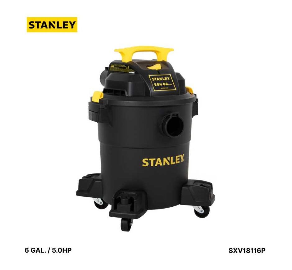 ASPIRADORA STANLEY 6 GALONES SECO Y HUMEDO SX18116P-B3